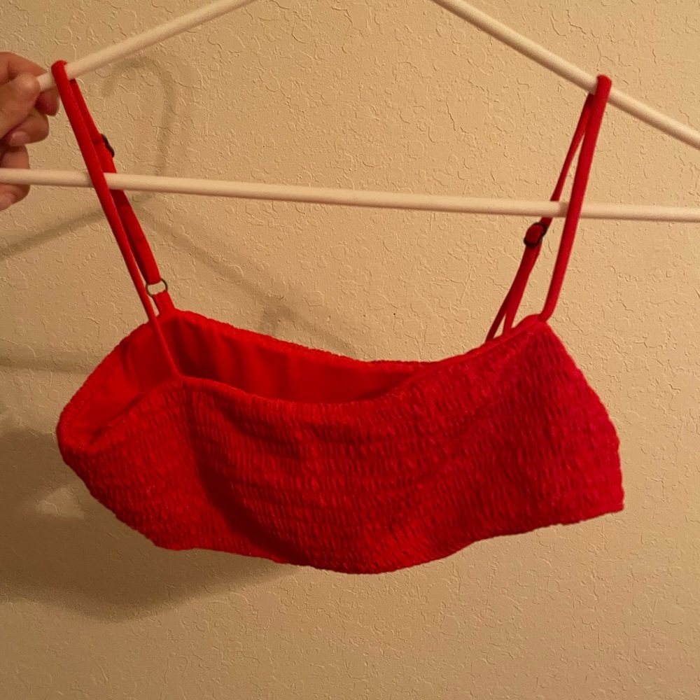 Red Billabong Bikini Fun Scrunch Fabric